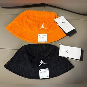 BNWT LOT OF TWO (2) NIKE JORDAN JUMPMAN YOUTH 8-20 APEX BUCKET HATS FRENCH TERRY